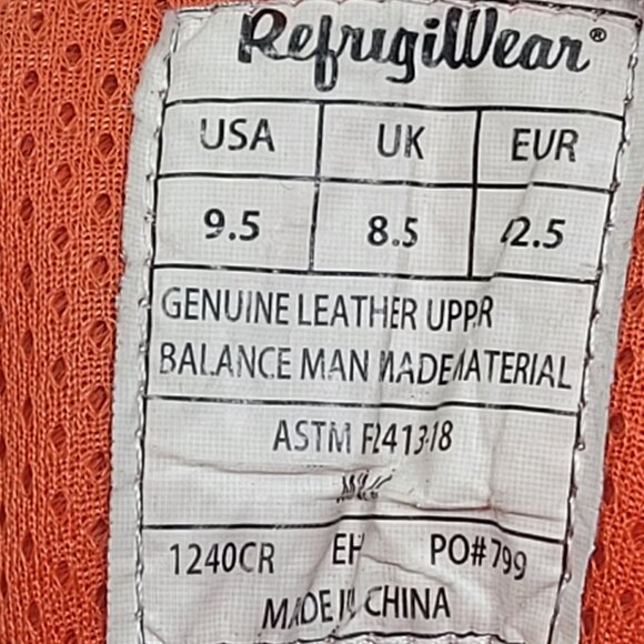 RefrigiWear Men\'s Black & Orange Insulated Waterproof Work Boots US Size 9.5 main image 8